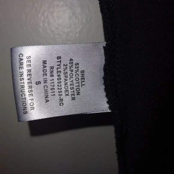 BLACK SATIN PENCIL MINI SKIRT W/PLEATED WAIST | SIZE S - Picture 6 of 6